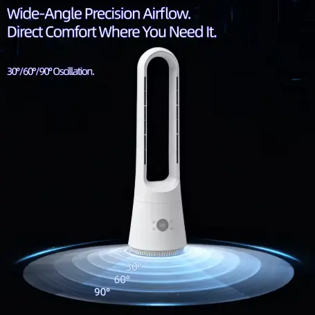Panas Cool Bladeless Tower Fan Smart Air Purifier karo Remote