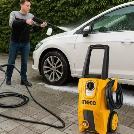 Mesin Cuci Tekanan Daya Kendaraan Lengkap karo Spray Gun
